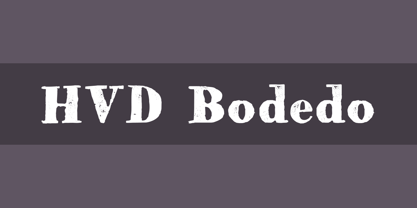 Пример шрифта HVD Bodedo Medium